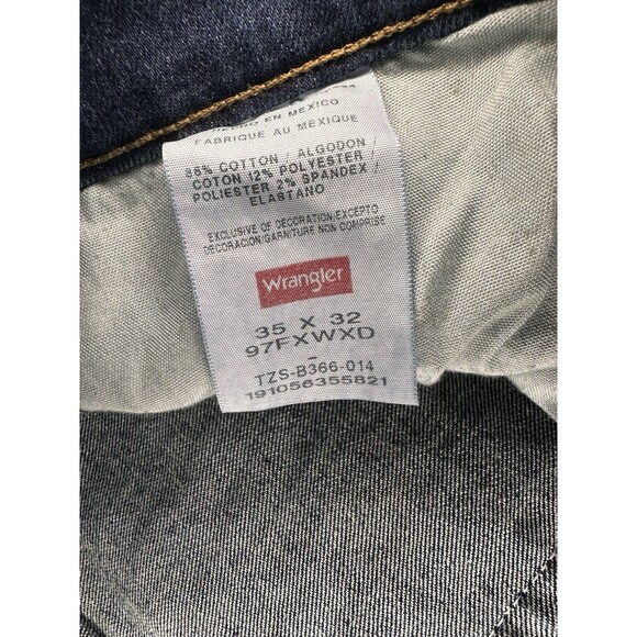Wrangler Premium Quality Men’s Jeans 35x32 Comfort Stretch Medium Wash Denim - Picture 4 of 4